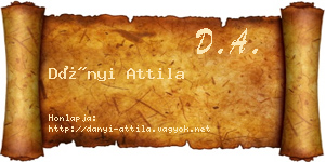 Dányi Attila névjegykártya